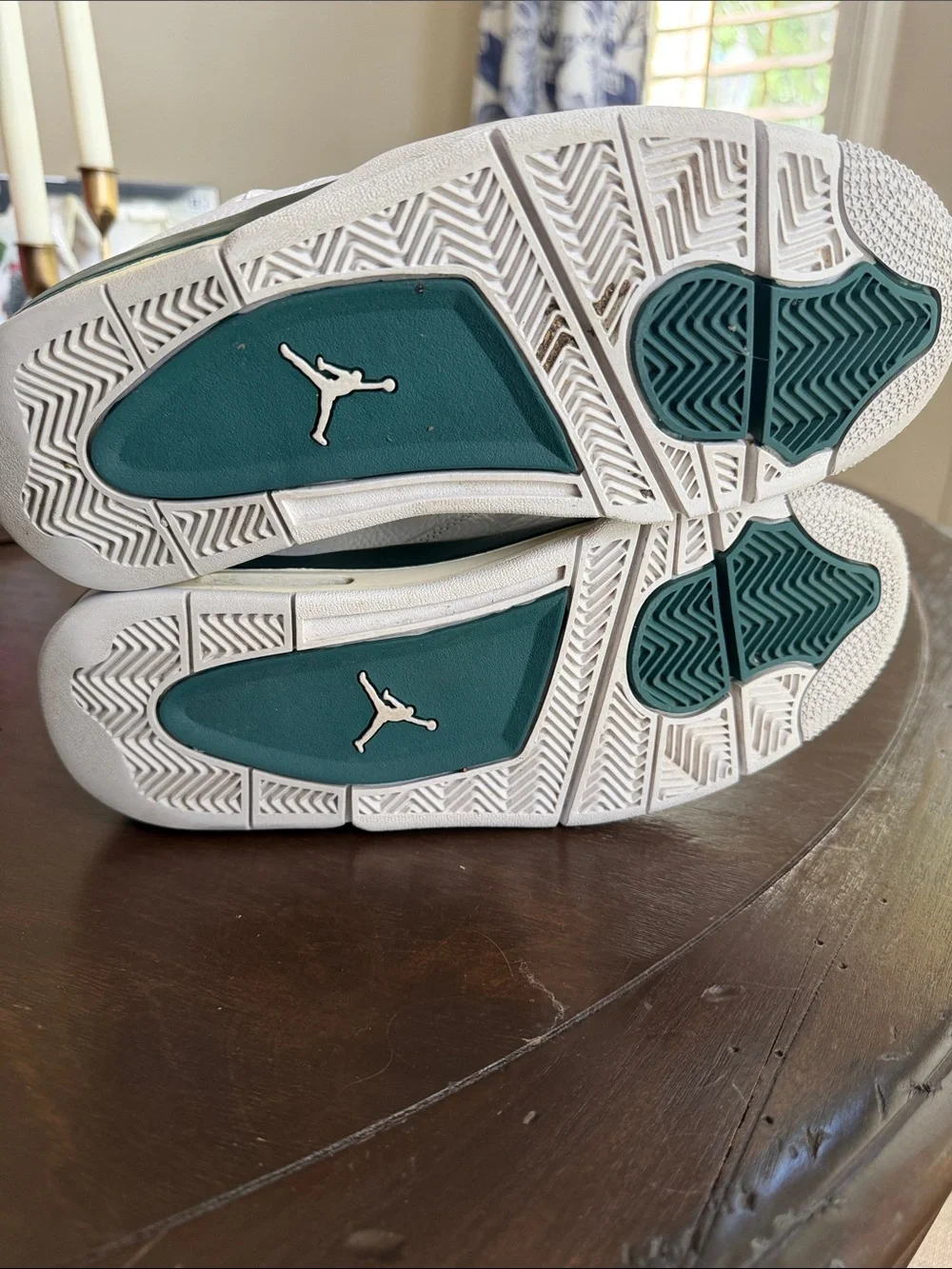 Air Jordan 4 Retro oxidized green boys sneakers-